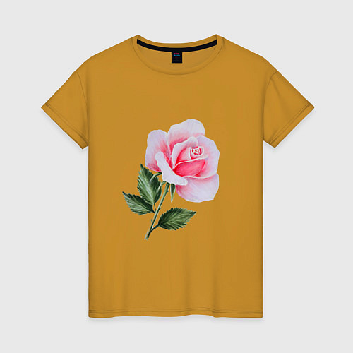 Женская футболка Gentle Rose / Горчичный – фото 1