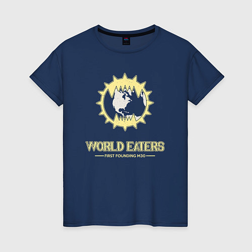 Женская футболка Пожиратели миров лого винтаж / Тёмно-синий – фото 1
