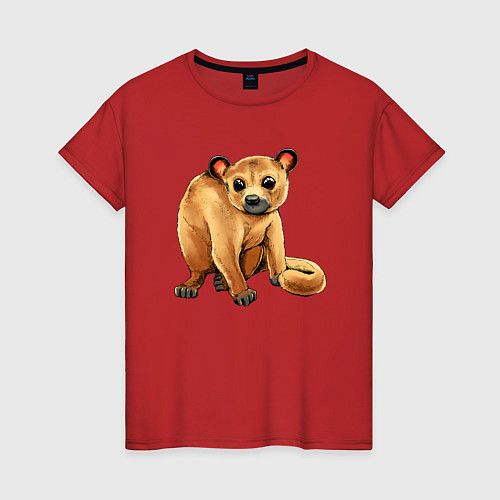 Женская футболка Милое животное кинкажу пото / Красный – фото 1
