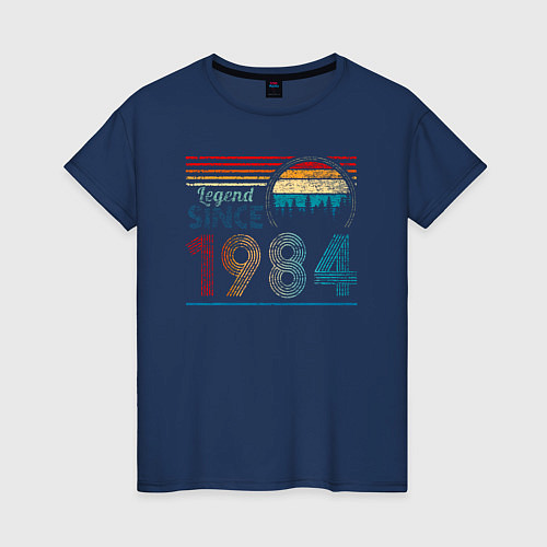 Женская футболка Легенда с 1984 года / Тёмно-синий – фото 1