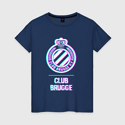 Женская футболка Club Brugge FC в стиле Glitch