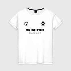 Футболка хлопковая женская Brighton Униформа Чемпионов, цвет: белый
