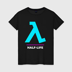 Женская футболка Символ Half-Life в неоновых цветах