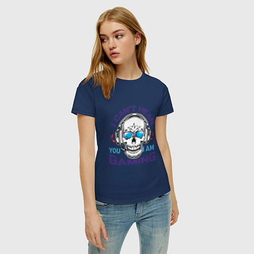 Женская футболка Отчаянный геймер / Тёмно-синий – фото 3