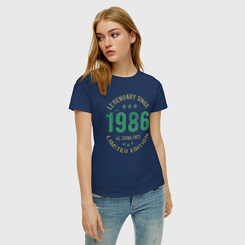 Женская футболка Легенда с 1986 года / Тёмно-синий – фото 3