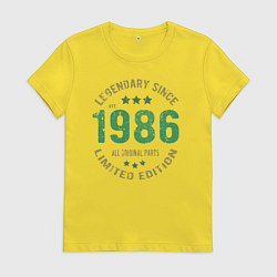 Женская футболка Легенда с 1986 года