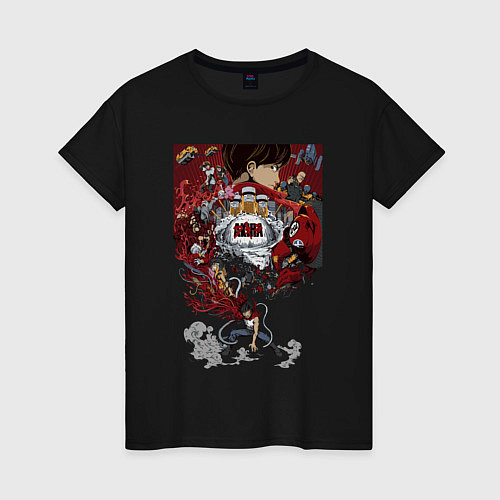 Женская футболка Akira - cyberpunk mutant / Черный – фото 1