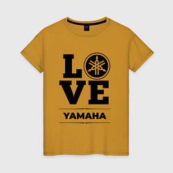 Футболка хлопковая женская Yamaha Love Classic, цвет: горчичный
