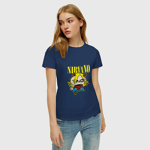 Женская футболка NirvaNO / Тёмно-синий – фото 3
