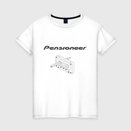 Женская футболка Pensioneer Cassette / Белый – фото 1