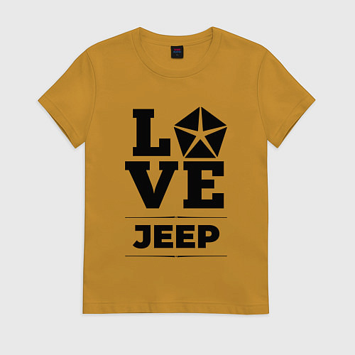 Женская футболка Jeep Love Classic / Горчичный – фото 1