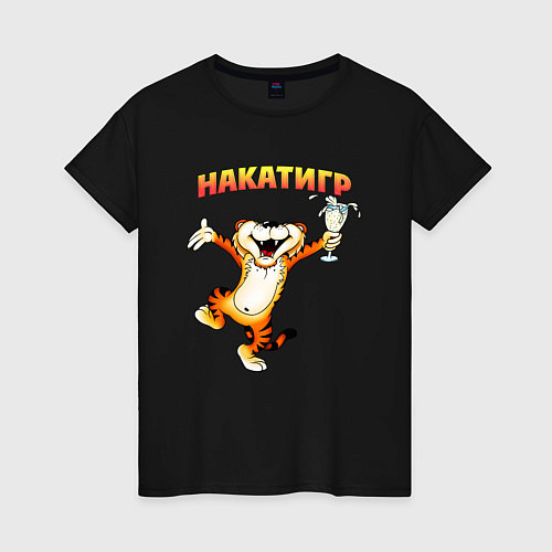 Женская футболка НАКАТИГР - ТИГР / Черный – фото 1