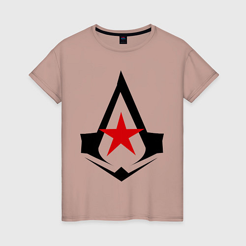 Женская футболка Русский ассассин / Пыльно-розовый – фото 1