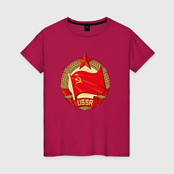 Женская футболка Герб СССР Серп и молот