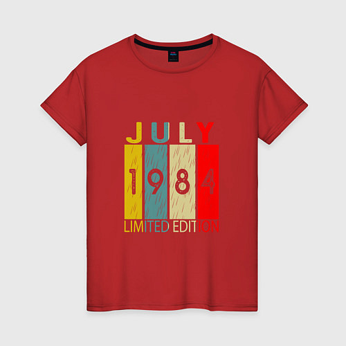 Женская футболка 1984 - Июль / Красный – фото 1