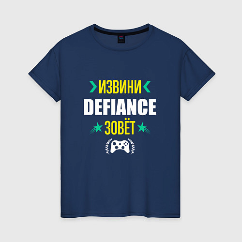 Женская футболка Извини Defiance Зовет / Тёмно-синий – фото 1