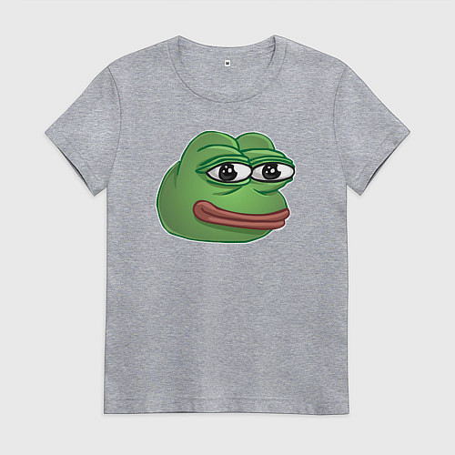 Женская футболка Пепе Лягушонок доволен / Меланж – фото 1