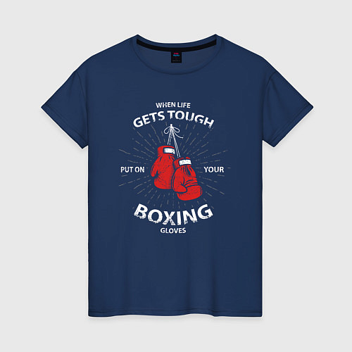Женская футболка Boxing Cool / Тёмно-синий – фото 1