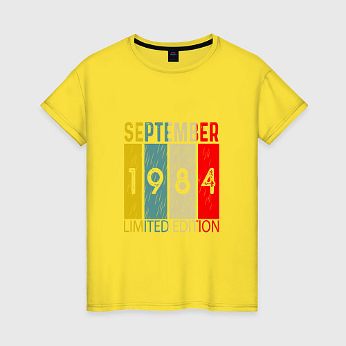 Женская футболка 1984 - Сентябрь / Желтый – фото 1