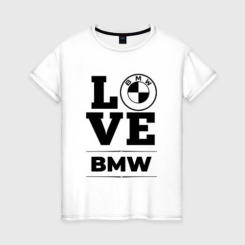 Женская футболка BMW love classic / Белый – фото 1