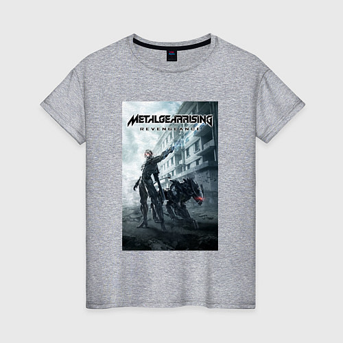 Женская футболка Metal Gear Rising Revengeance - poster / Меланж – фото 1