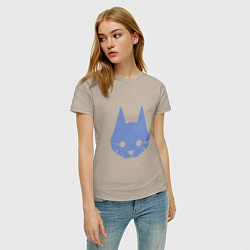 Футболка хлопковая женская Stray Blue, цвет: миндальный — фото 2