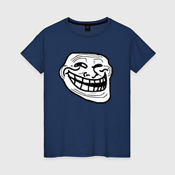 Женская футболка Тролльфейс улыбается мем