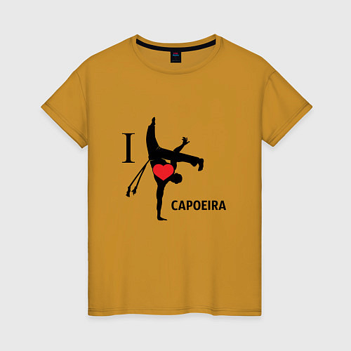Женская футболка I LOVE CAPOEIRA / Горчичный – фото 1