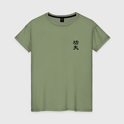 Женская футболка Кунг фу мини иероглиф