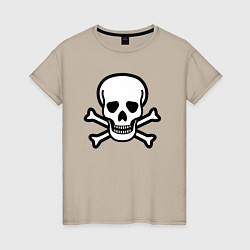 Женская футболка Абстрактные череп и кости