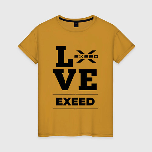 Женская футболка Exeed Love Classic / Горчичный – фото 1