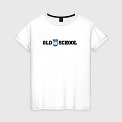 Женская футболка Old school, шеврон старой школы