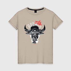 Женская футболка Деннис Родман:ZILLA:Чикаго Буллз