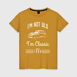 Женская футболка Я не старый, я классический 1989