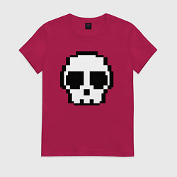 Женская футболка Череп из пикселей