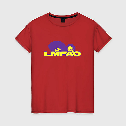 Женская футболка LMFAO music / Красный – фото 1