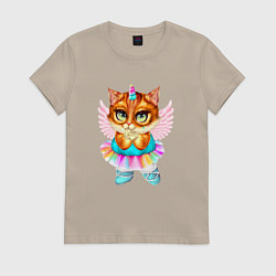 Женская футболка Рыжая кошечка принцесса