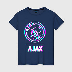Женская футболка Ajax FC в стиле glitch