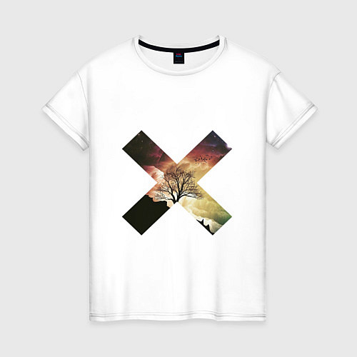 Женская футболка Фигура и пейзаж / Белый – фото 1