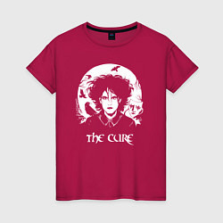 Футболка хлопковая женская The Cure арт Роберт Смит, цвет: маджента