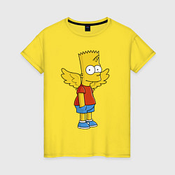 Женская футболка Барт Симпсон - единорог