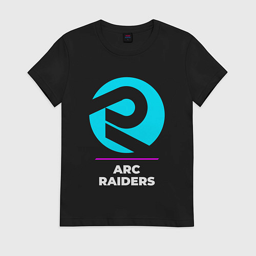 Женская футболка Символ ARC Raiders в неоновых цветах / Черный – фото 1