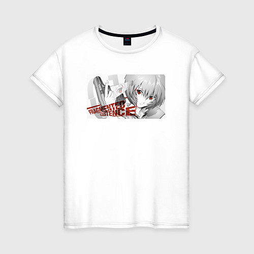 Женская футболка Евангелион Рей Аянами - fragmented existence / Белый – фото 1