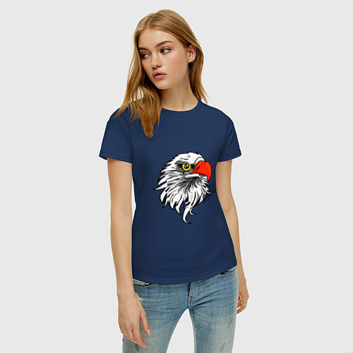 Женская футболка Орлиная голова / Тёмно-синий – фото 3