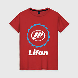 Футболка хлопковая женская Lifan в стиле Top Gear, цвет: красный