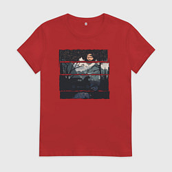 Женская футболка Внедорожник и медведь