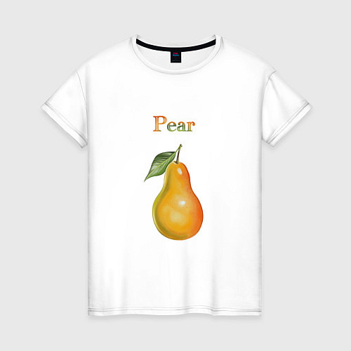 Женская футболка Pear груша / Белый – фото 1