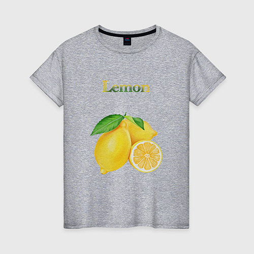 Женская футболка Lemon лимон / Меланж – фото 1