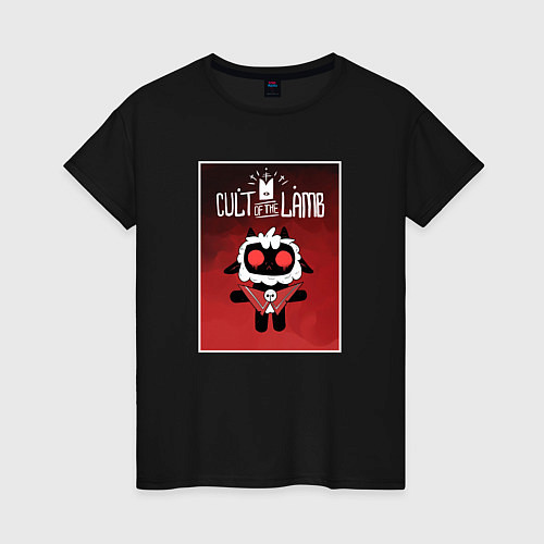 Женская футболка Cult of the lamb арт / Черный – фото 1