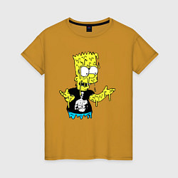 Женская футболка Плавящийся Барт Симпсон - стилизация